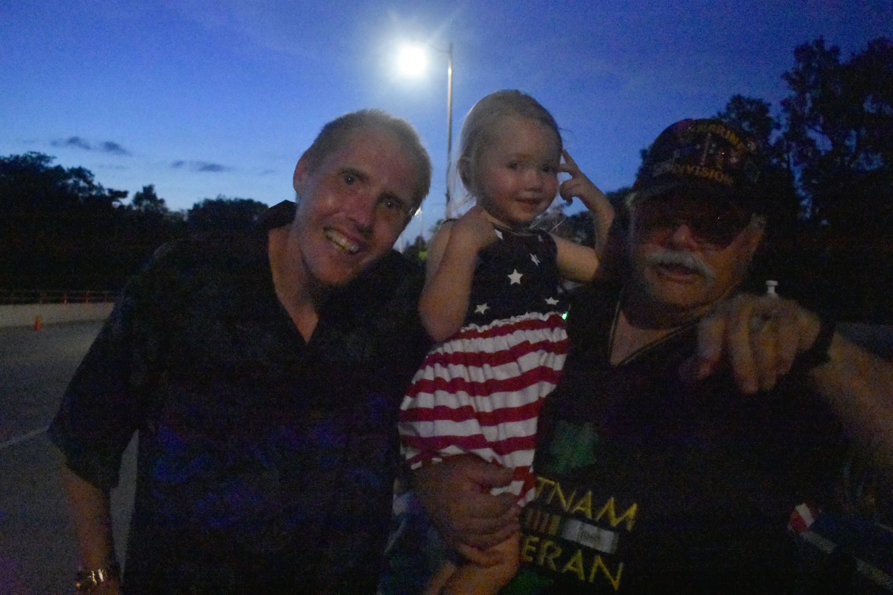 Steve, Ron and Asia at fireworks show